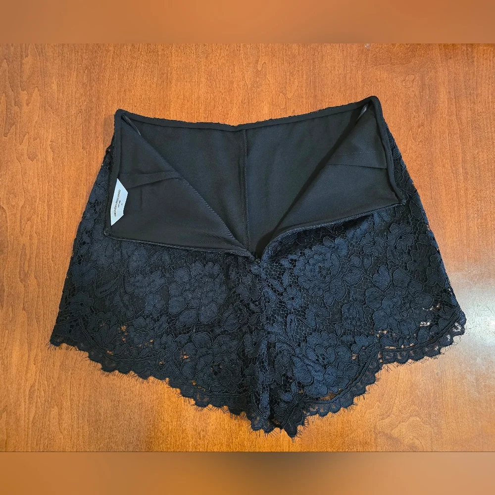 New! Amanda Uprichard x REVOLVE Brynley Lace Shorts in Black - Size XS - Picture 9 of 16